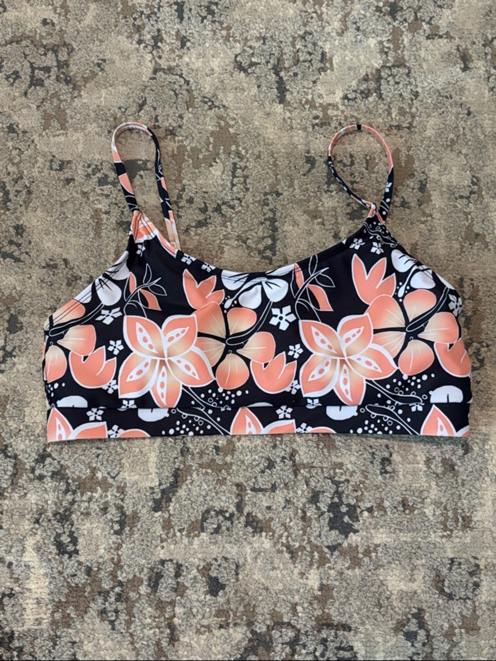 Tropical Floral Bikini Top